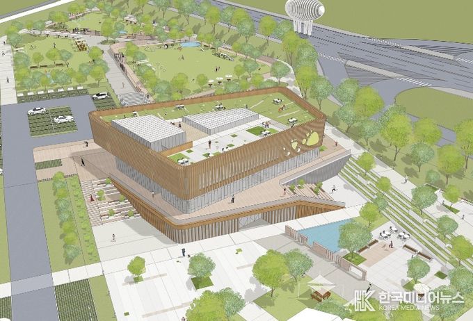 나주시가 금천면 원곡리 1043번지 일원에 반려동물 테마파크 조성을 추진한다. 사진은 건축 설계공모 당선작 조감도.